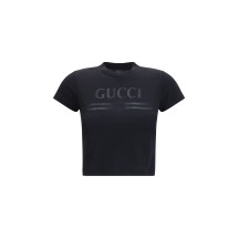 Cotton jersey T-shirt with devoré detail