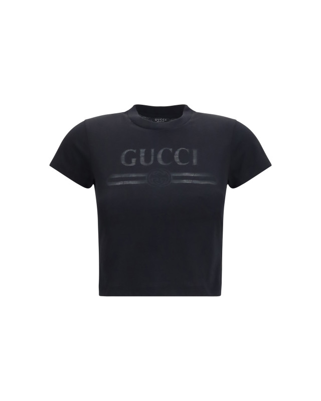 Cotton jersey T-shirt with devoré detail