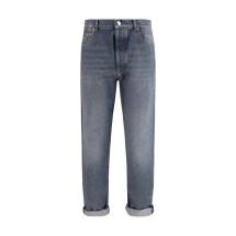 Straight-leg turn-up Jeans