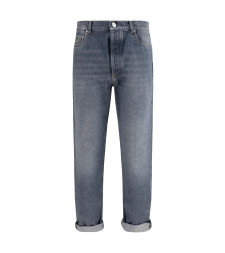 Straight-leg turn-up Jeans