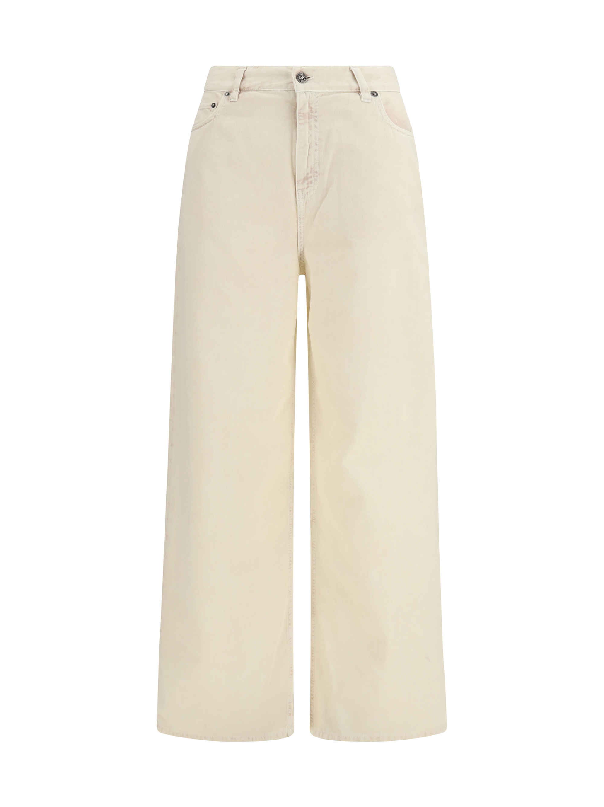 Wide-leg cotton denim Jeans