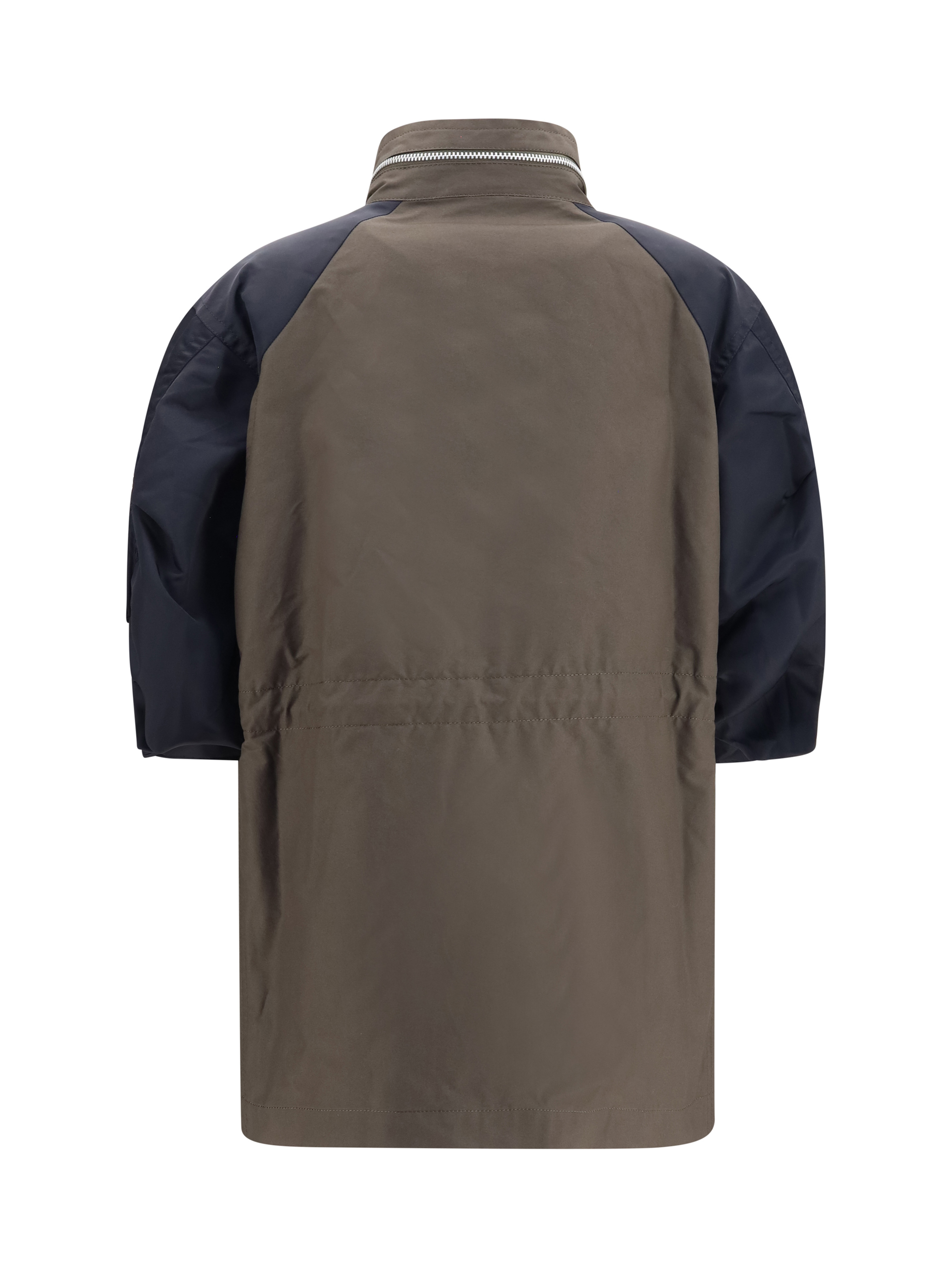 Nylon and cotton Jacket with three-quarter sleeves