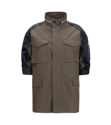 Nylon and cotton Jacket with three-quarter sleeves
