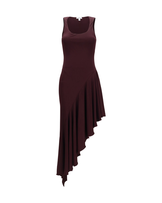 Asymmetric fluid jersey Dress