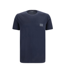 Cotton T-shirt with logo plaque