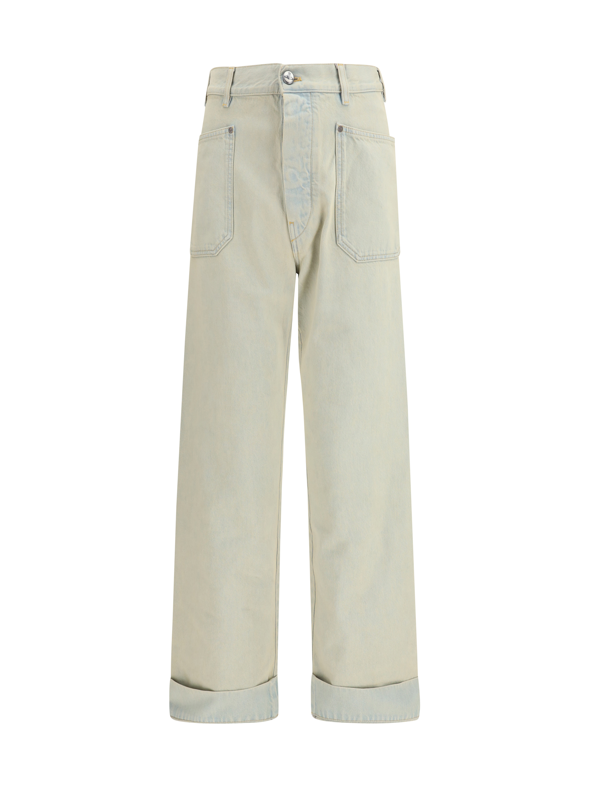 Jeans in cotton with patch pockets