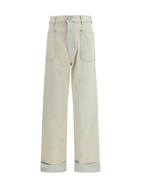 Jeans in cotton with patch pockets