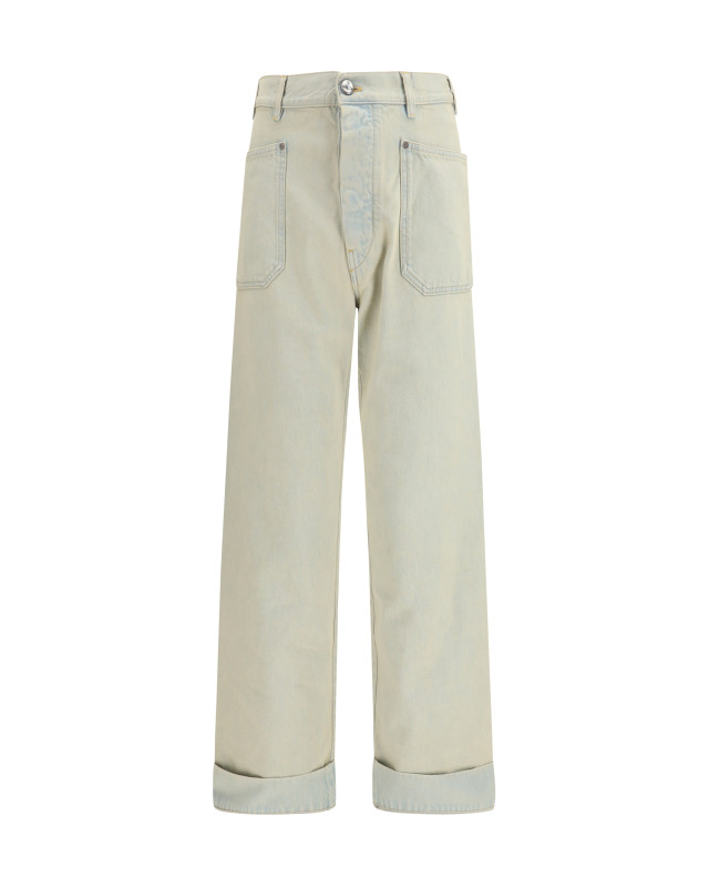 Jeans in cotton with patch pockets
