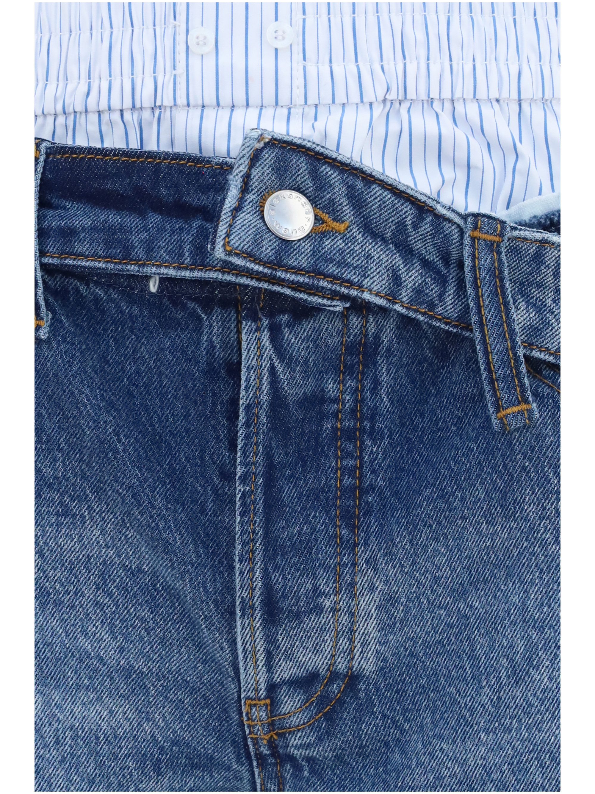 Denim Shorts with boxer detail