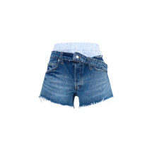 Denim Shorts with boxer detail