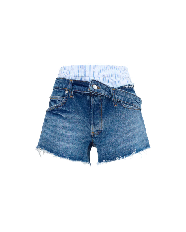 Denim Shorts with boxer detail