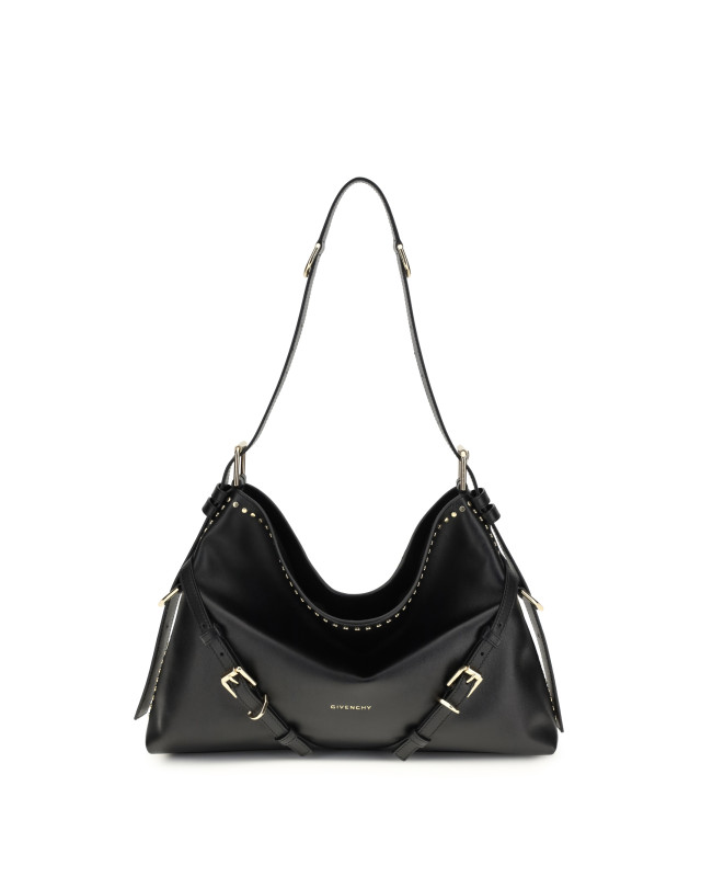 Large Voyou Shoulder Bag in shiny leather