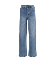 Straight-leg Jeans with all-over rhinestones