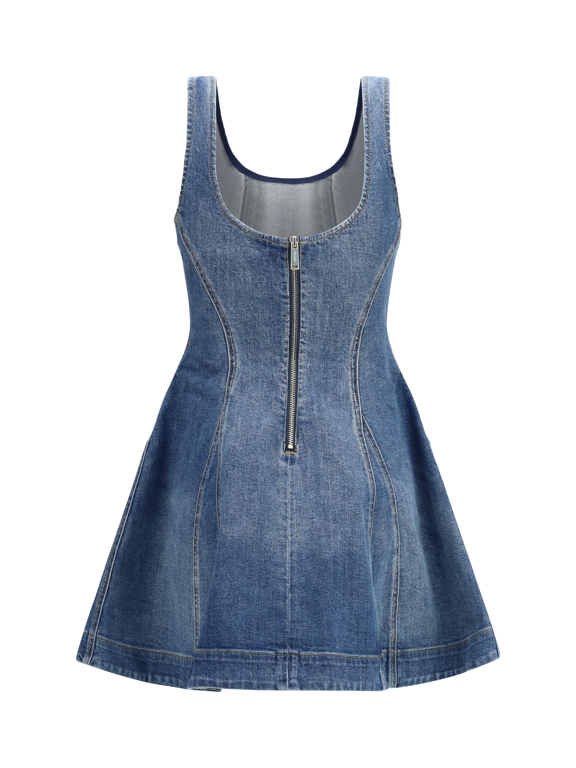 Denim flared mini Dress