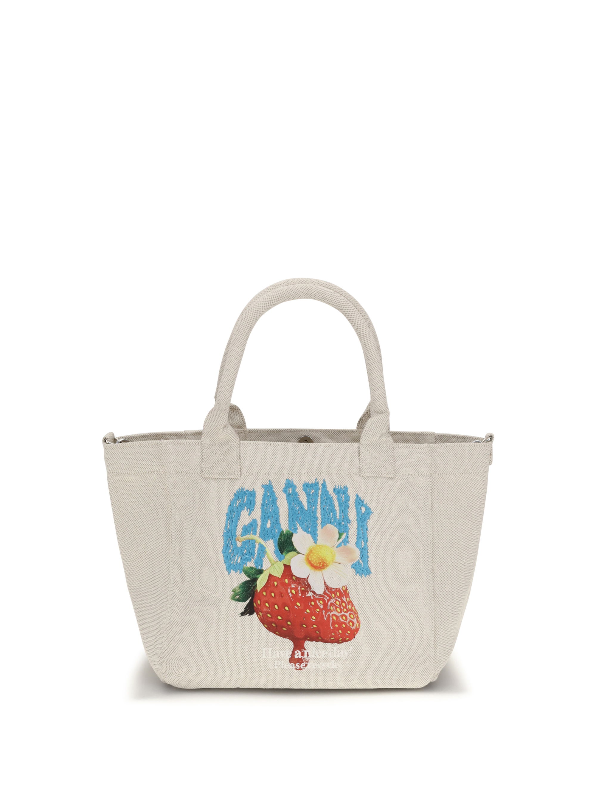 Small Easy Shoulder Bag with strawberry print