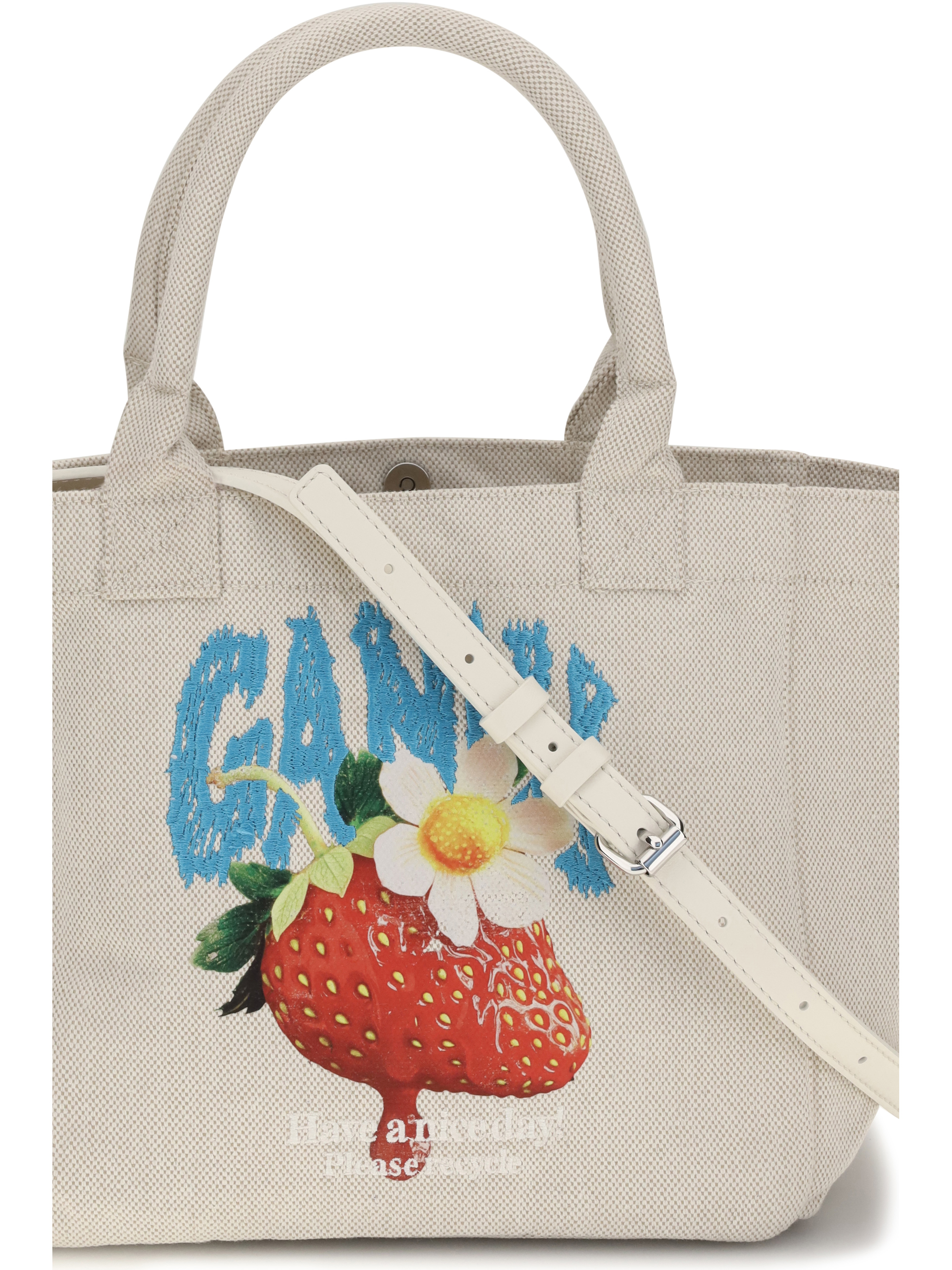 Small Easy Shoulder Bag with strawberry print