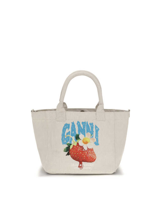 Small Easy Shoulder Bag with strawberry print