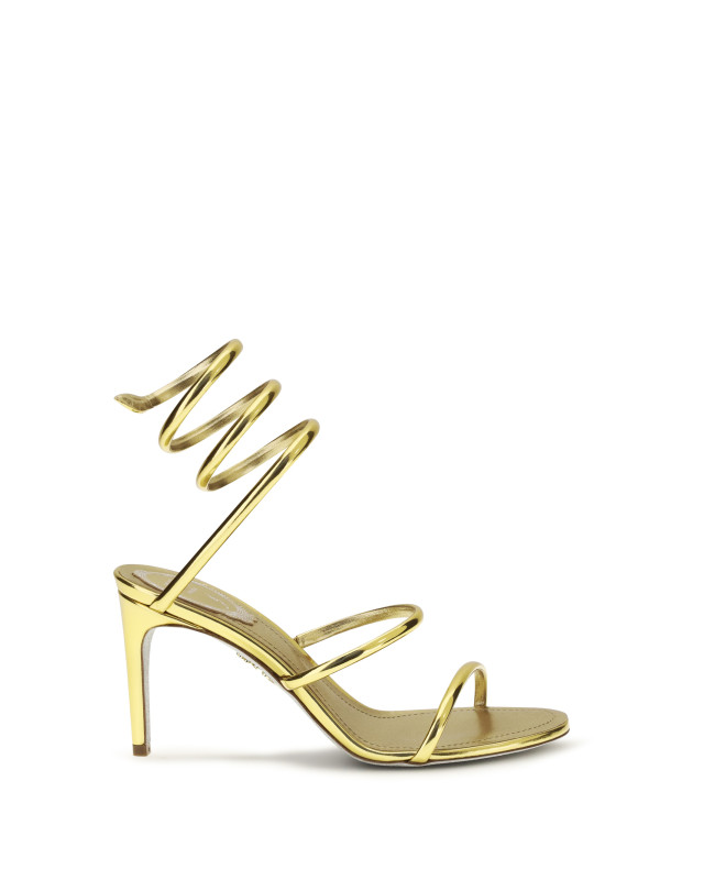 Metallic Cleo Sandals in leather