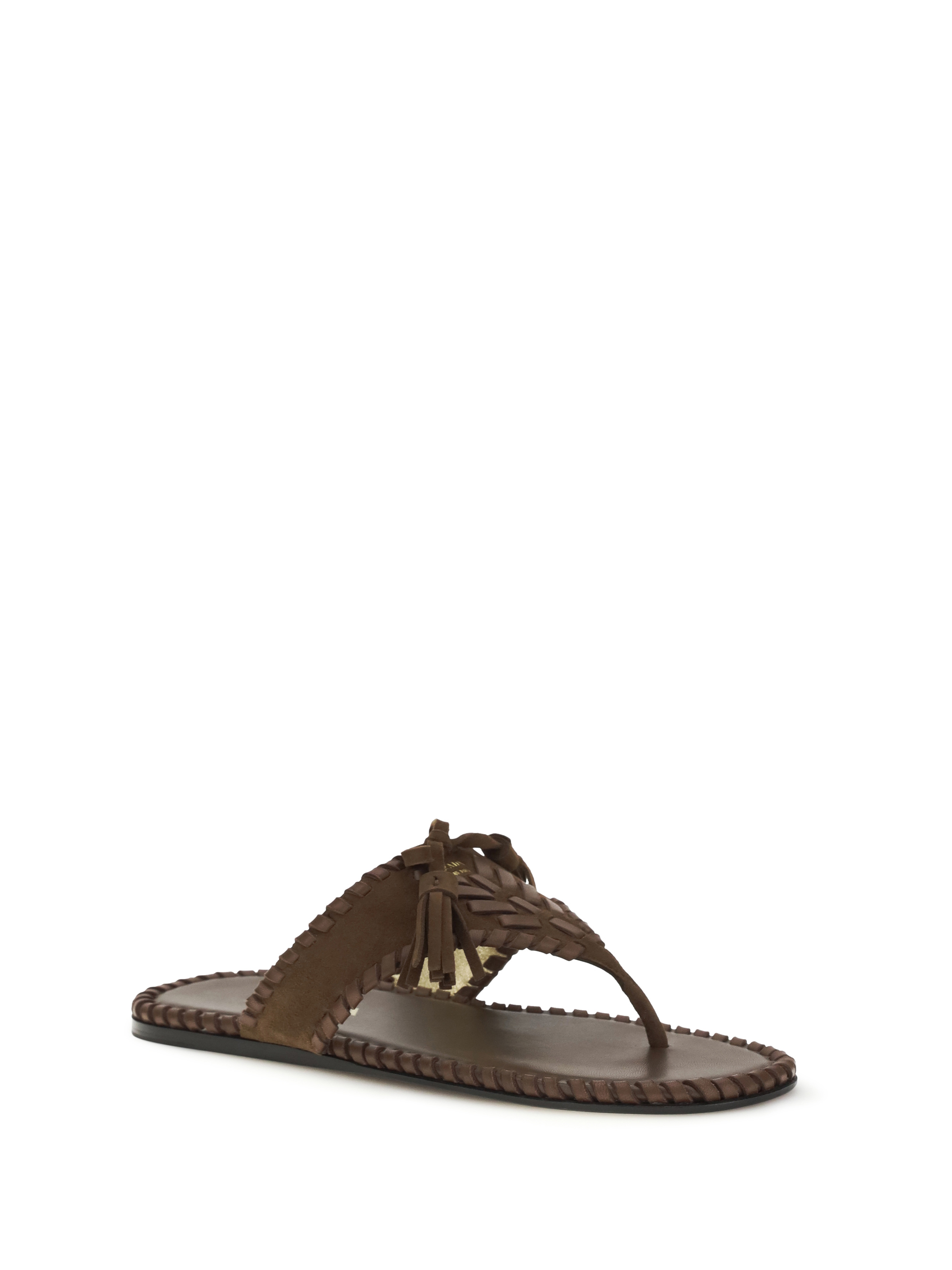 Thong Sandals with tassels