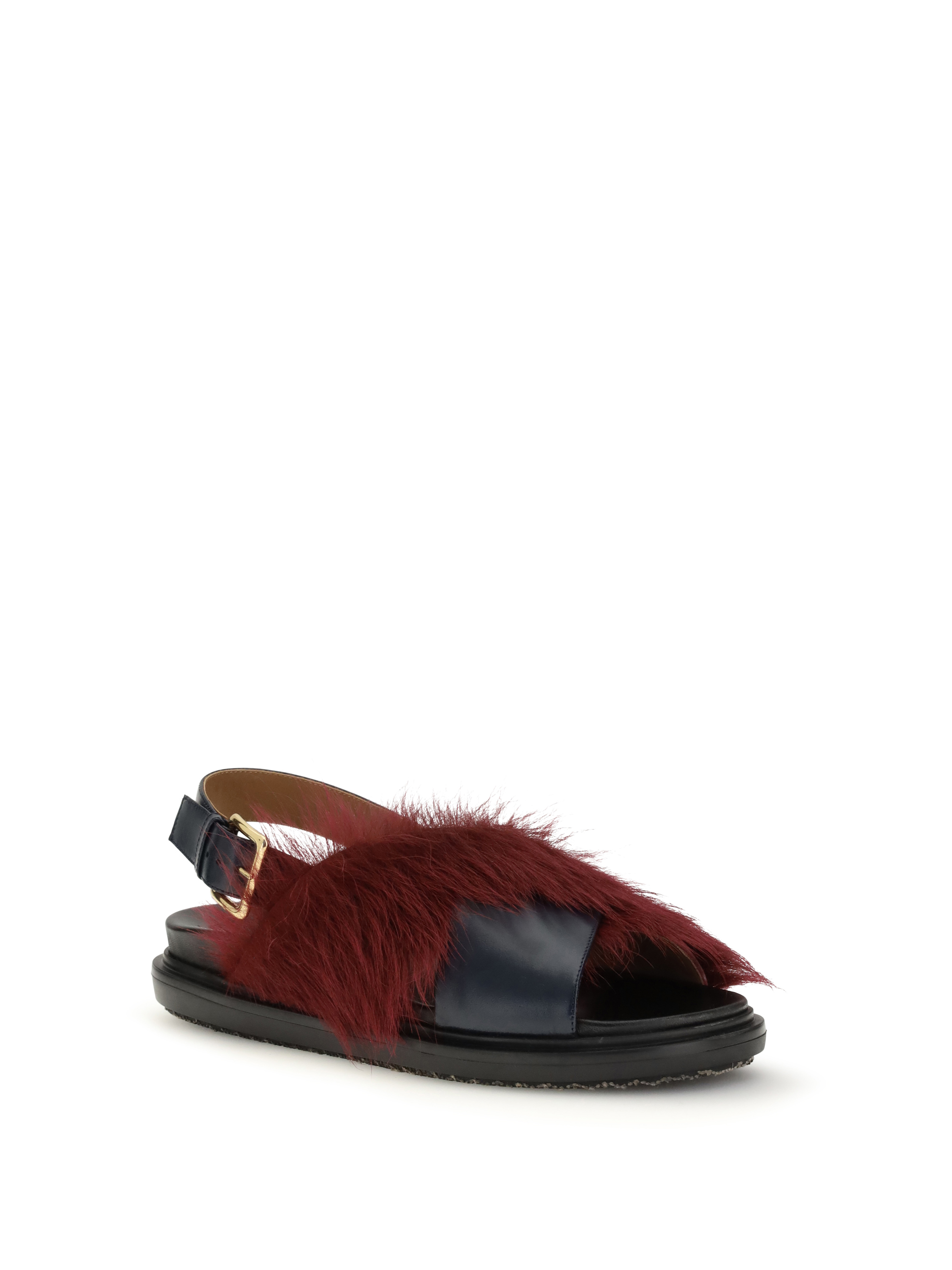 Fur-lined Fussbett Sandals
