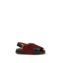 Fur-lined Fussbett Sandals