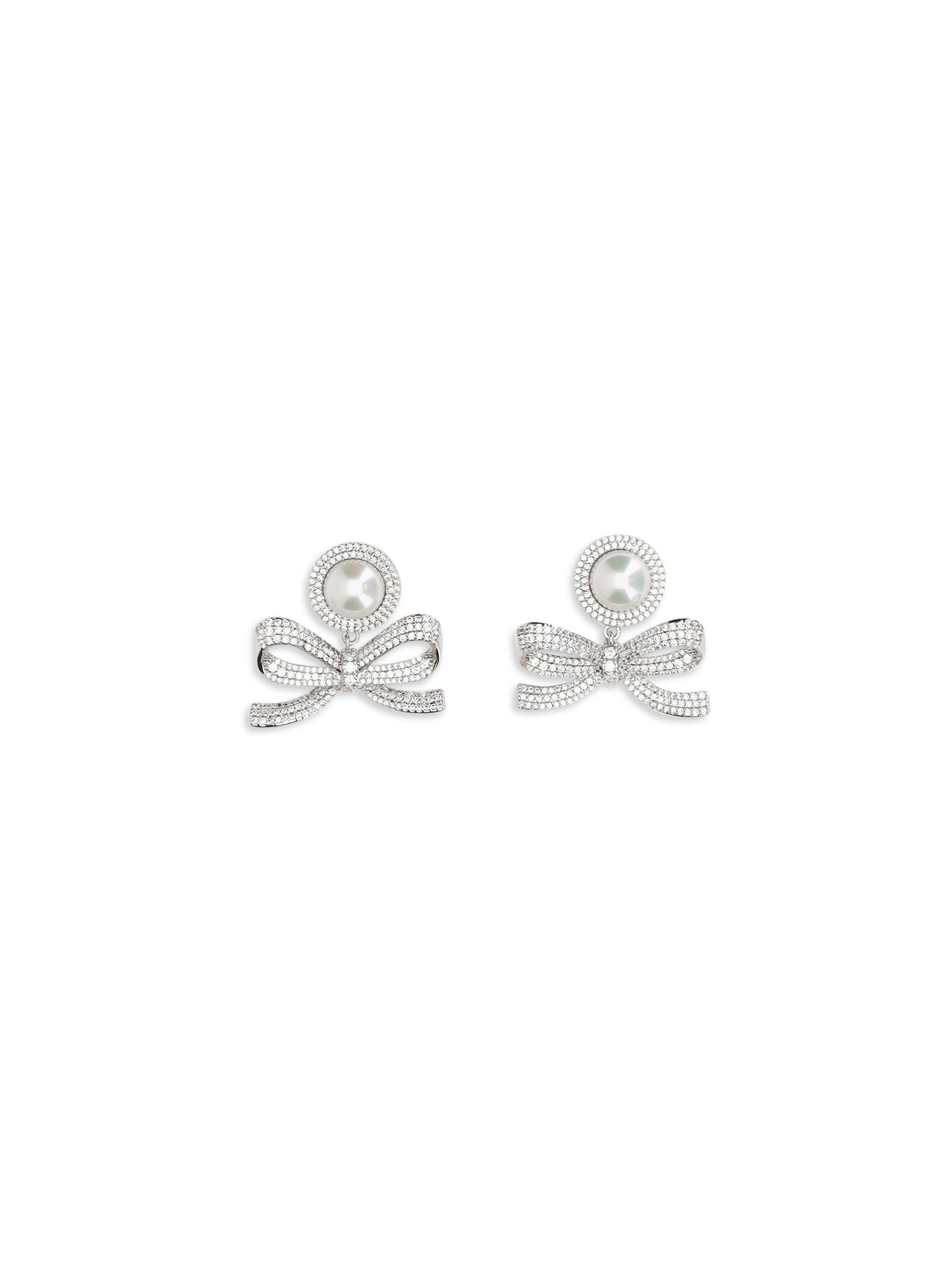 Pearl bow drop Earrings