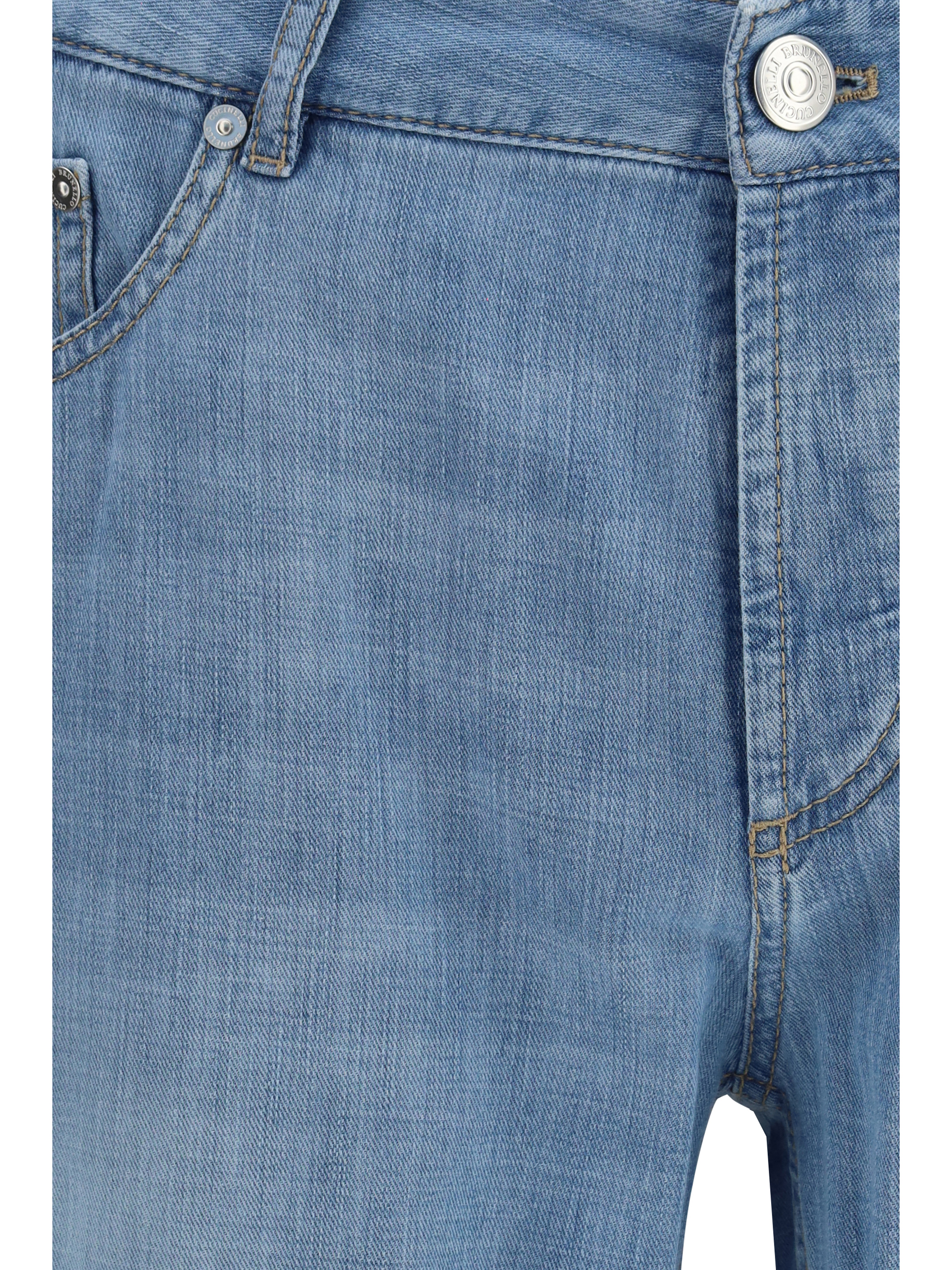Jeans in cotton with distressed effect