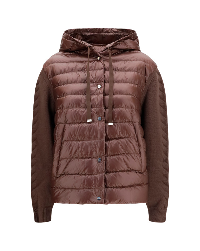 Down Jacket with wool sleeves