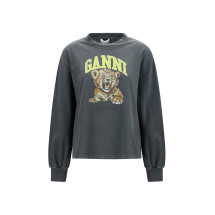 Long-sleeve tiger-print T-shirt