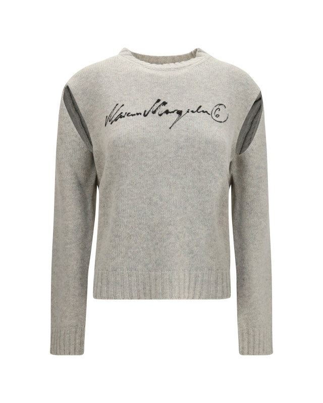 Knitted Sweater with logo lettering