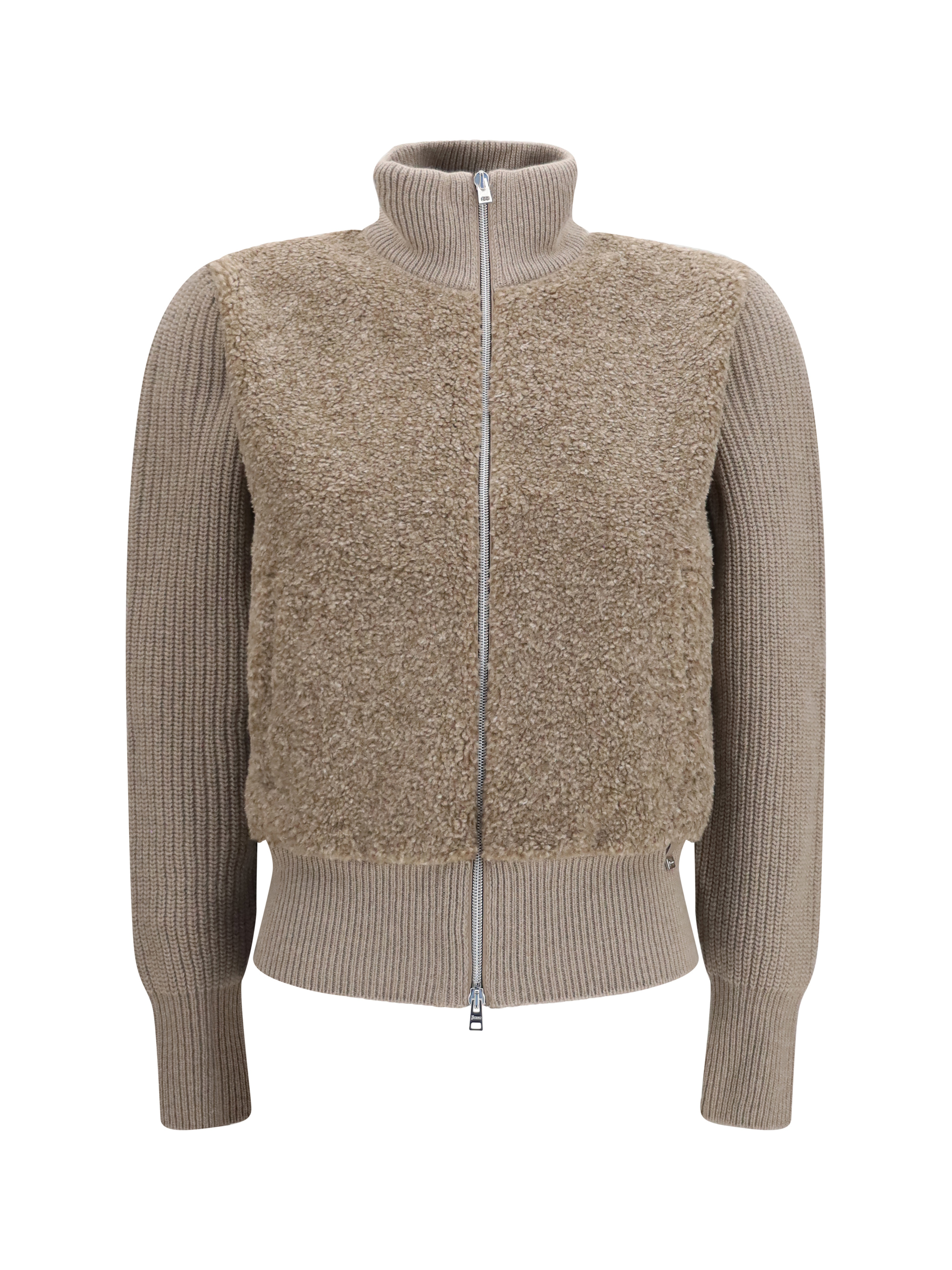 Resort ribbed pure wool Cardigan