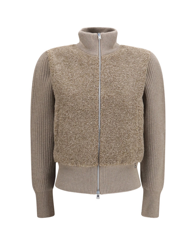 Resort ribbed pure wool Cardigan