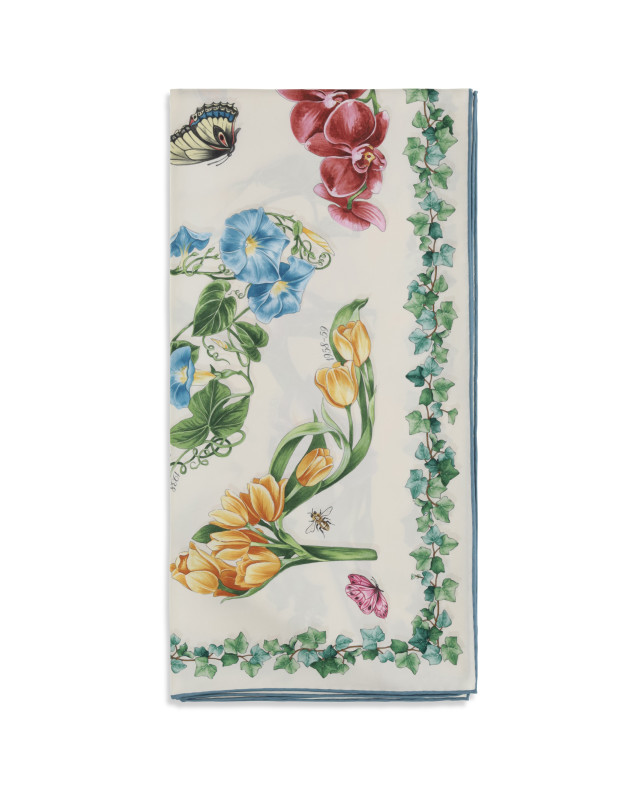 Eden print Silk Scarf