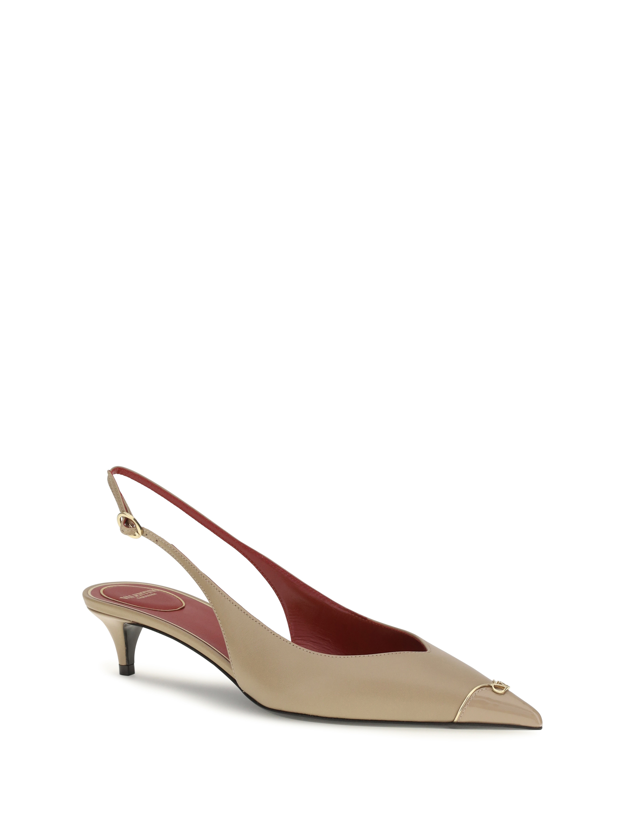 VLogo Signature kitten-heel slingback Pumps