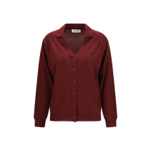 Virgin wool Cardigan with a collar