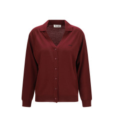 Virgin wool Cardigan with a collar