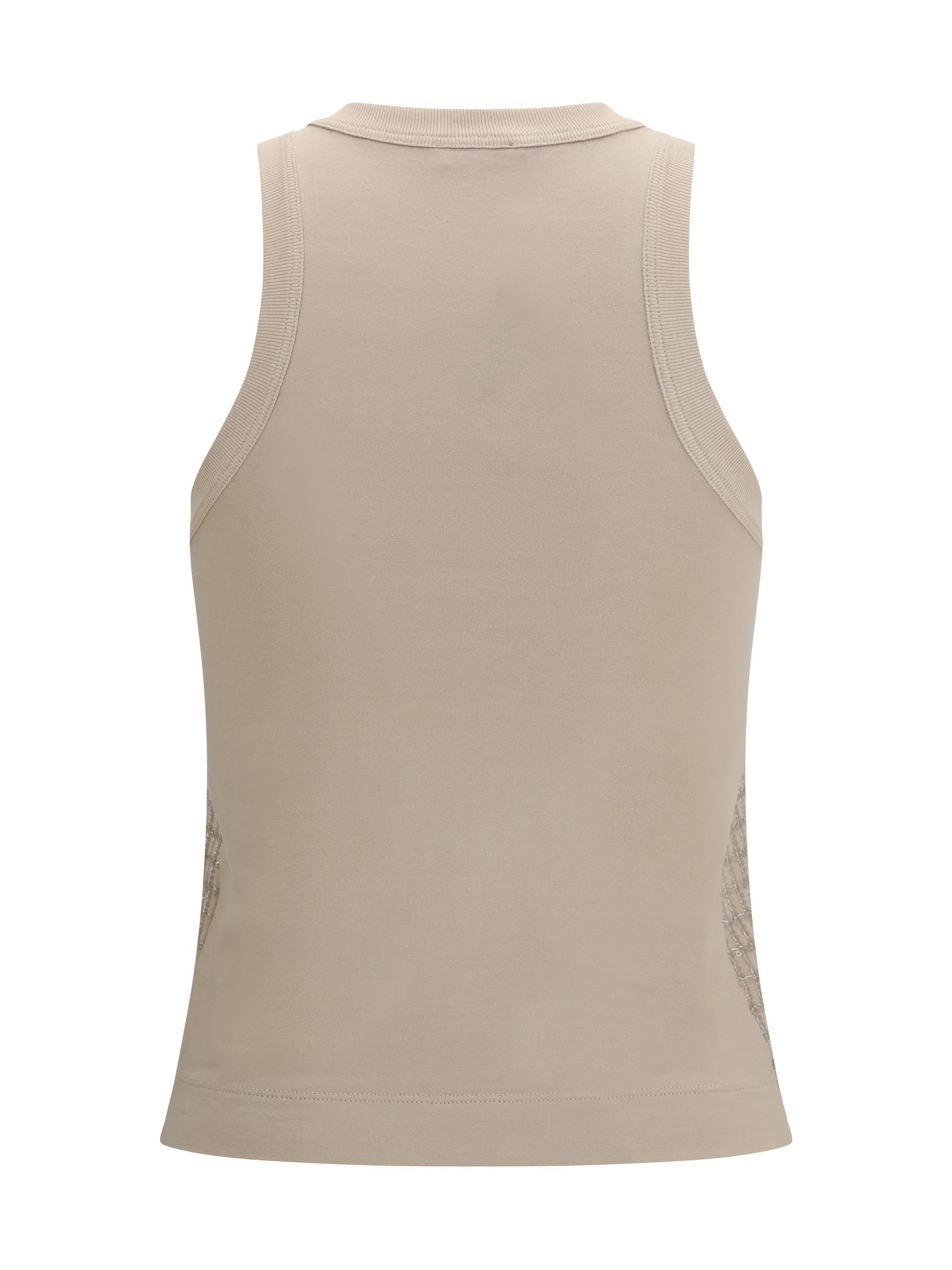 Top in cotton with luminous embroidery