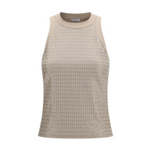 Top in cotton with luminous embroidery