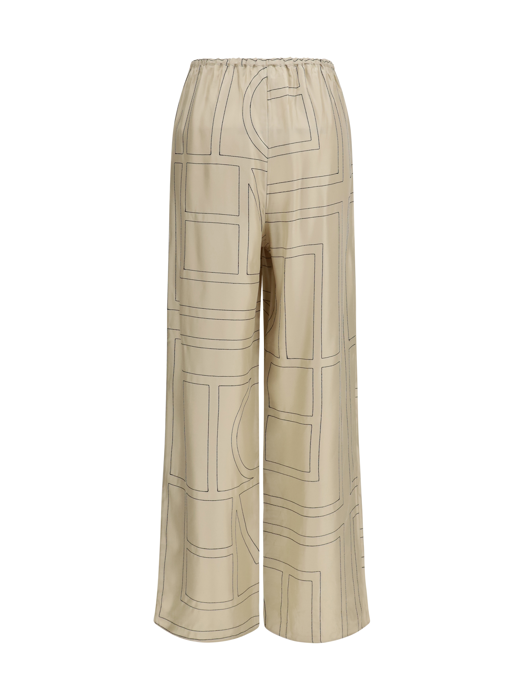 Silk monogram Pants