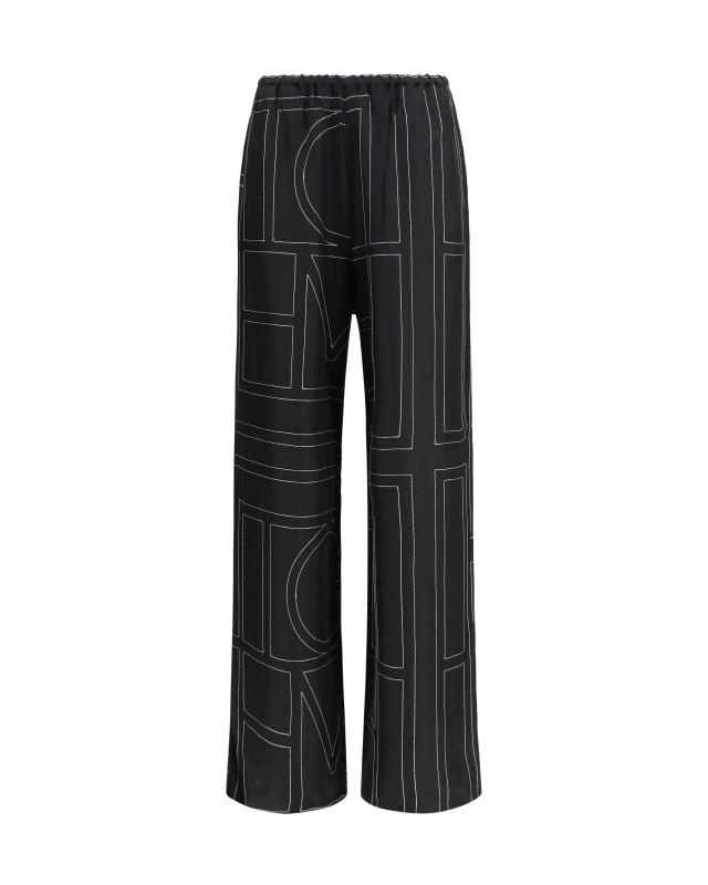 Silk monogram Pants