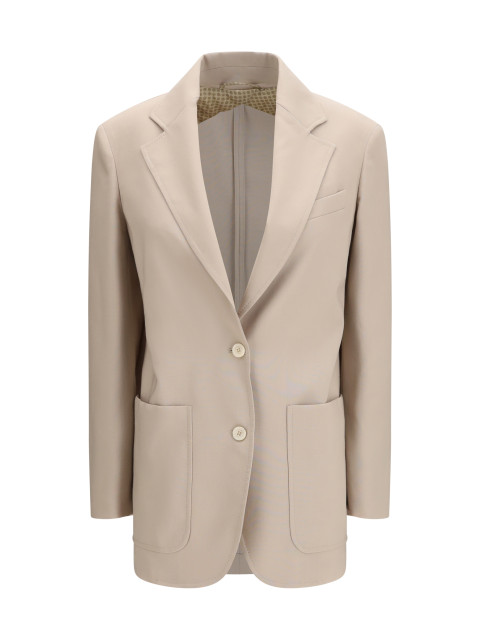 Single-breasted wool-blend Blazer