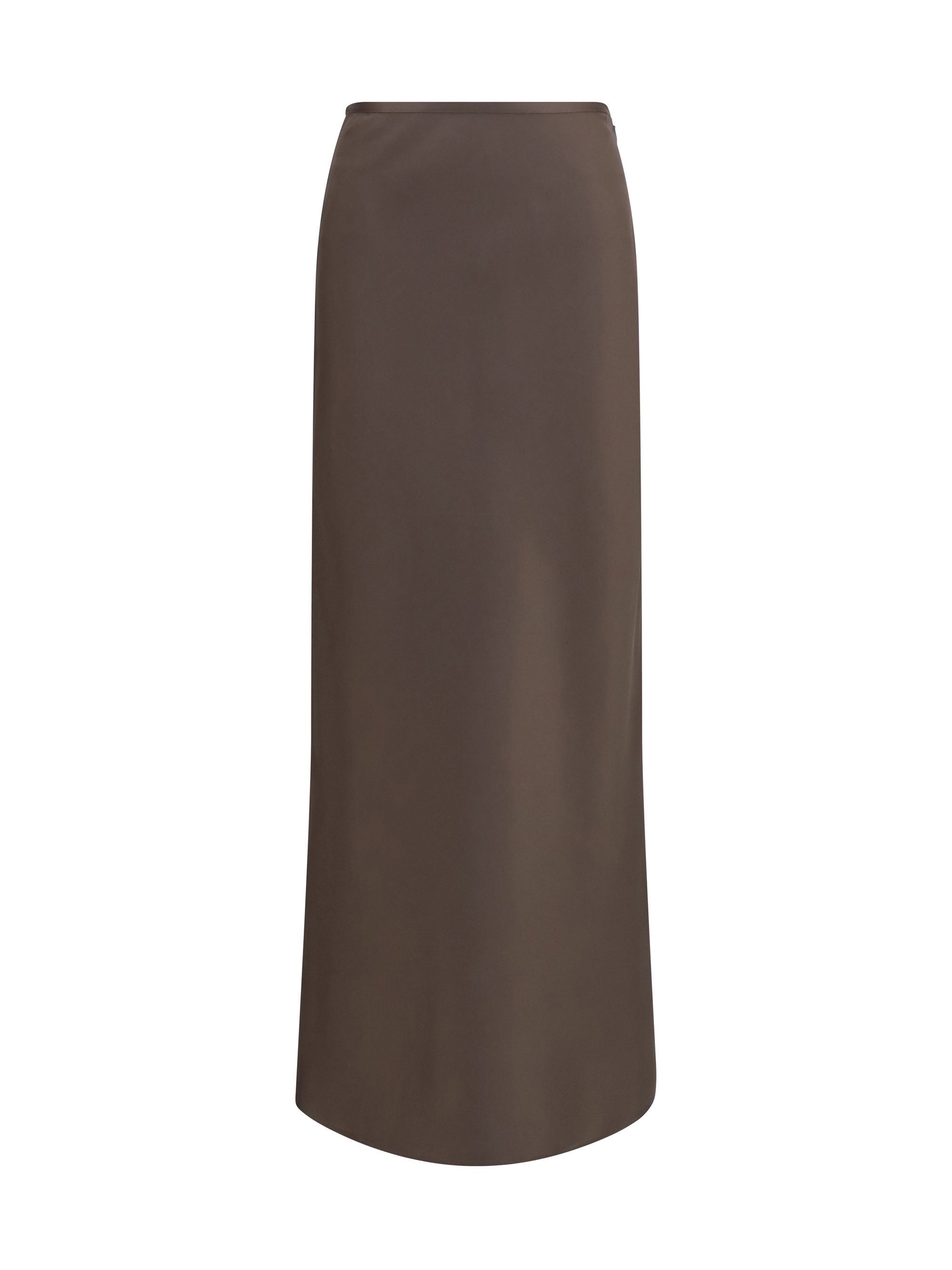 Silk twill A-line maxi Skirt