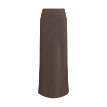 Silk twill A-line maxi Skirt