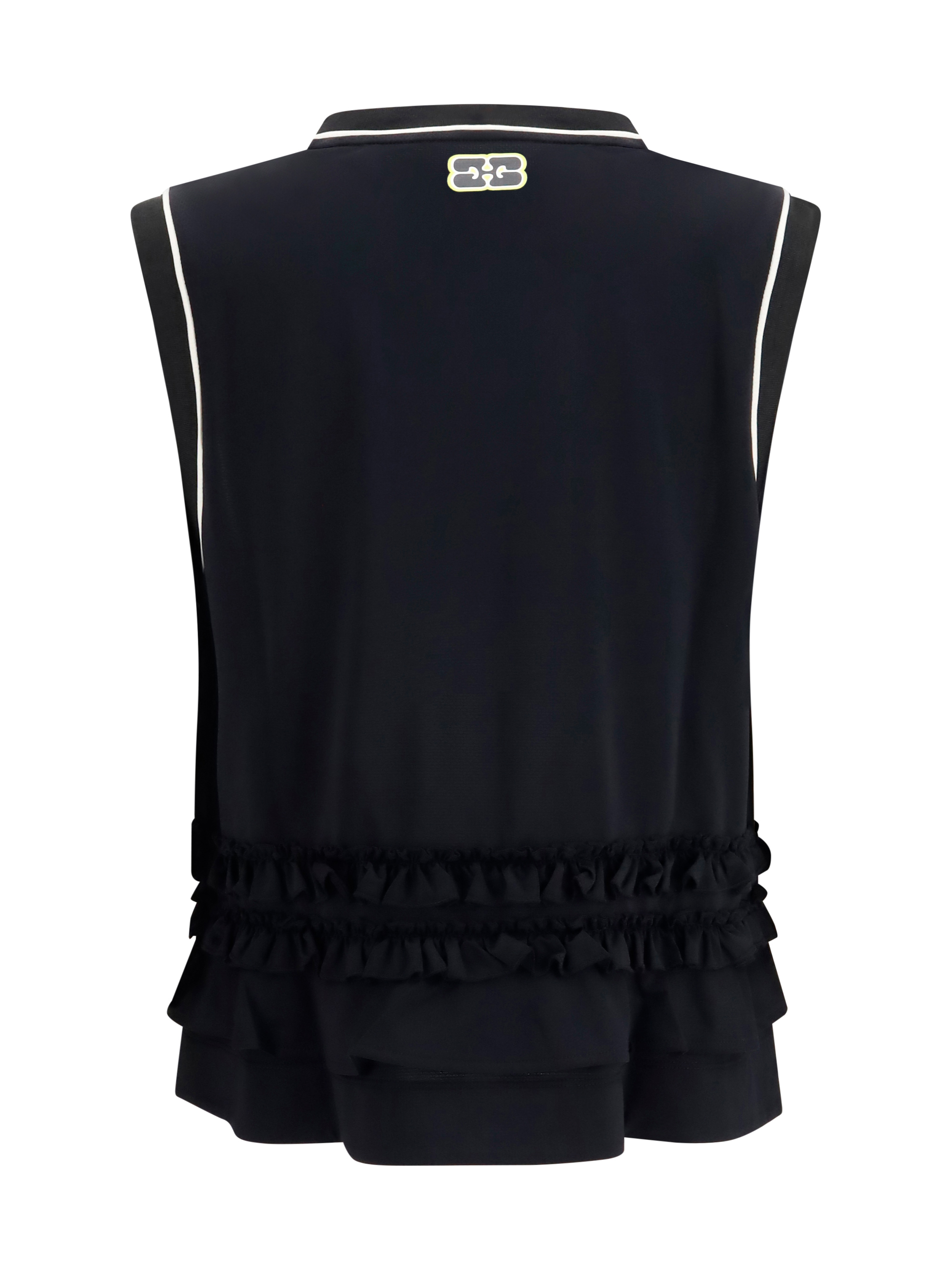 Cycora oversized tank Top with ruffled hem