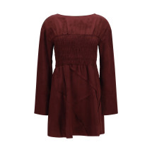 Long-sleeve satin Mini Dress