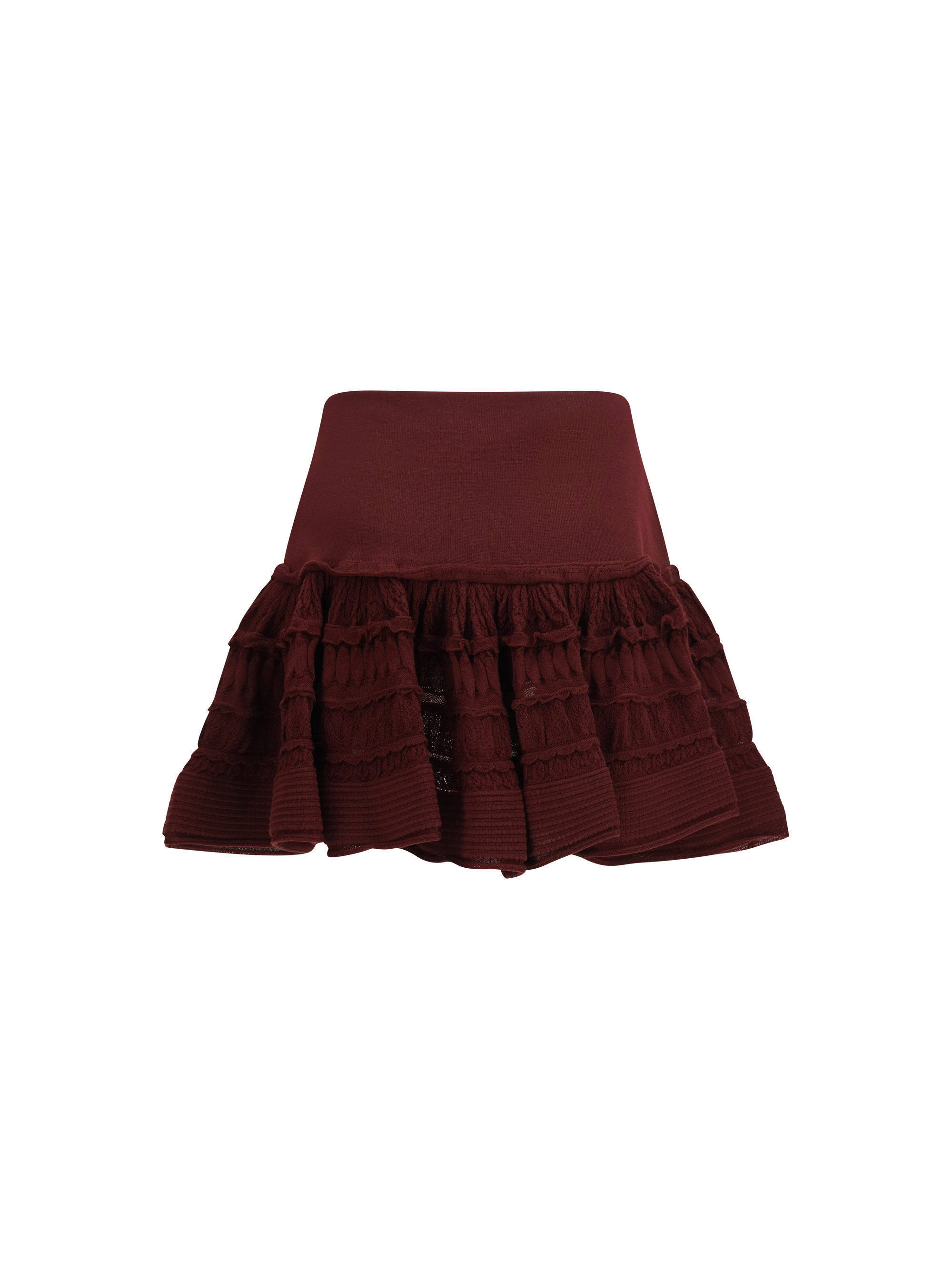 Wool crinoline ruffle mini Skirt