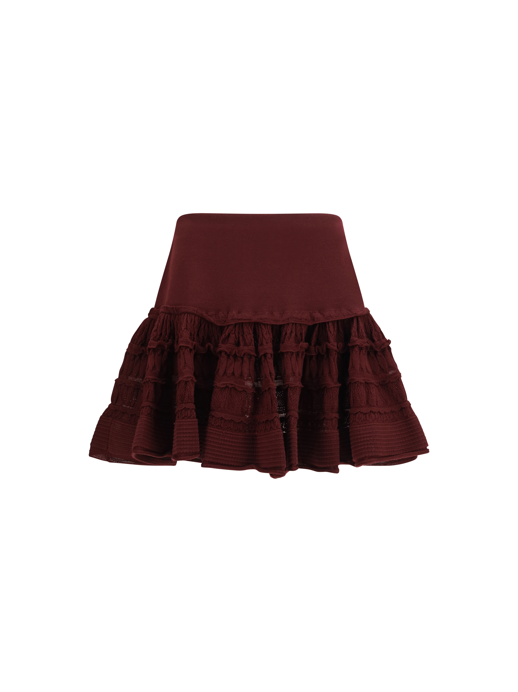 Wool crinoline ruffle mini Skirt