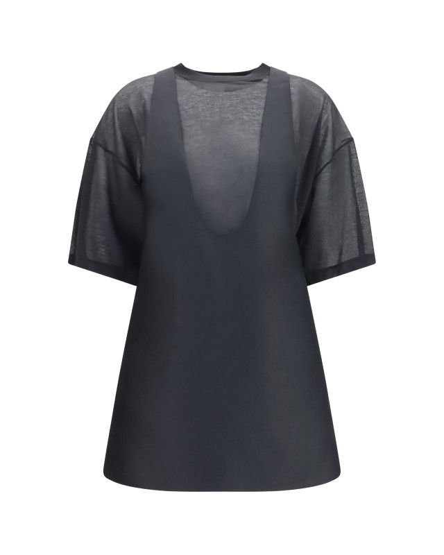 Hybrid Dress with sheer T-shirt