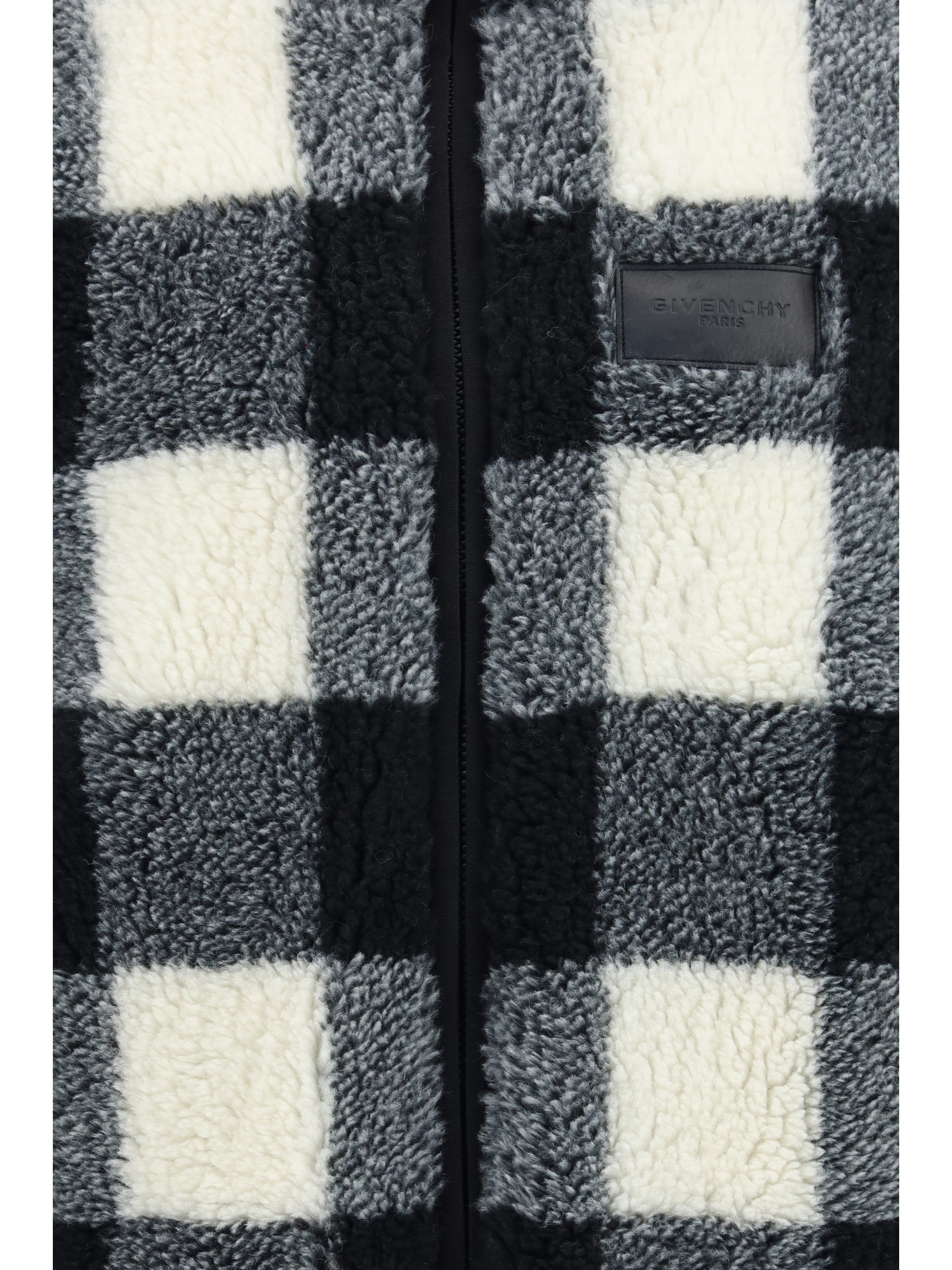 Checked wool-blend Teddy Jacket