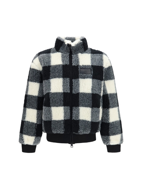 Checked wool-blend Teddy Jacket